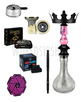 pack-cachimba-worldshishas-bowl-burner-galaxy-mat-carbon-zar-gufy-pink copia
