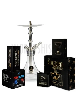 pack-cachimba-worldshishas-bowl-burner-provost-aluminium-carbon-aladin-360-clear-with-silver-ring copia