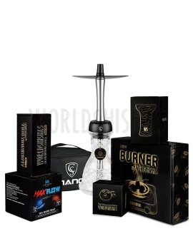 pack-cachimba-worldshishas-bowl-burner-provost-aluminium-carbon-cachimba-cold-smoke-nano-silver copia