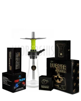 pack-cachimba-worldshishas-bowl-burner-provost-aluminium-carbon-cachimba-hookah-embery-mini-mono-flip-lime copia