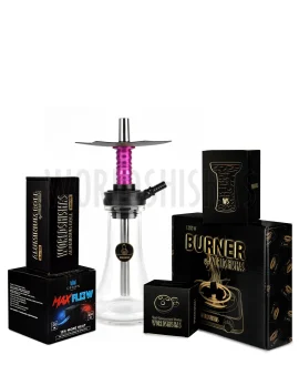 pack-cachimba-worldshishas-bowl-burner-provost-aluminium-carbon-cachimba-hookah-embery-mini-mono-flip-raspberry copia