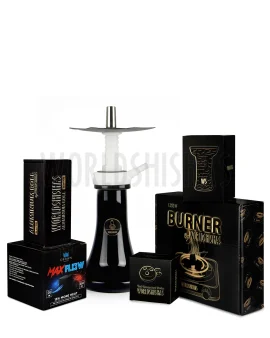 pack-cachimba-worldshishas-bowl-burner-provost-aluminium-carbon-cachimba-hookah-embery-mini-mono-flip-white-black copia