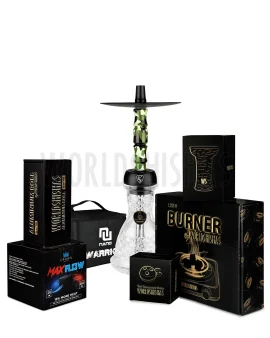 pack-cachimba-worldshishas-bowl-burner-provost-aluminium-carbon-cold-smoke-nano-warrior-green copia
