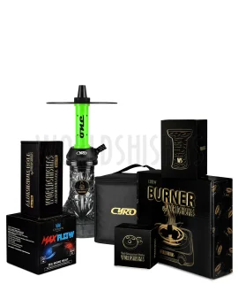 pack-cachimba-worldshishas-bowl-burner-provost-aluminium-carbon-cyro-one-green copia