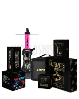 pack-cachimba-worldshishas-bowl-burner-provost-aluminium-carbon-cyro-one-pink copia