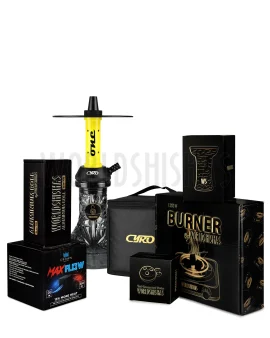 pack-cachimba-worldshishas-bowl-burner-provost-aluminium-carbon-cyro-one-yellow copia