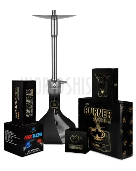 pack-cachimba-worldshishas-bowl-burner-provost-aluminium-carbon-el-badia-octagon-gun-metal copia