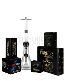 pack-cachimba-worldshishas-bowl-burner-provost-aluminium-carbon-embery-equal-silver-black copia
