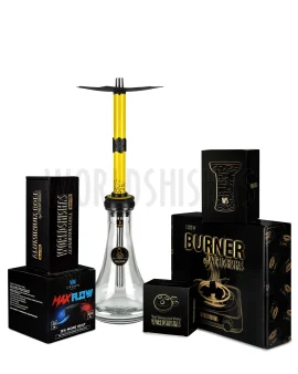 pack-cachimba-worldshishas-bowl-burner-provost-aluminium-carbon-embery-equal-yellow-black copia