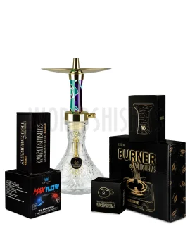 pack-cachimba-worldshishas-bowl-burner-provost-aluminium-carbon-helium-moebius-gold-edition-green-purple copia