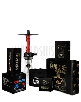 pack-cachimba-worldshishas-bowl-burner-provost-aluminium-carbon-medusa-cokev-maletin-red copia