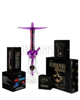 pack-cachimba-worldshishas-bowl-burner-provost-aluminium-carbon-medusa-moon-purple copia
