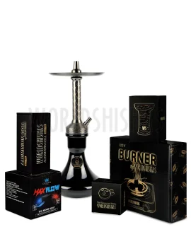 pack-cachimba-worldshishas-bowl-burner-provost-aluminium-carbon--mr-shisha-mini-khalifa-silver-black copia