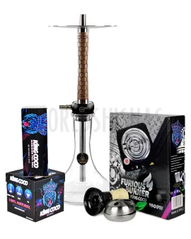 pack-cachimba-ws-bowl-volt-king-coco-geometry-hookah-honey-brown copia
