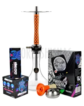 pack-cachimba-ws-bowl-volt-king-coco-geometry-hookah-rombus-gloss-orange copia