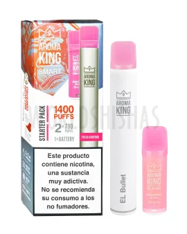 POD RECARGABLE AROMA KING SMART STARTER PACK + 2 RECARGAS STRAWBERRY GUAVA